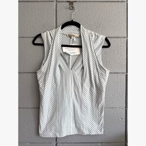 Vintage Y2K Womens Balenciaga Striped Chevron Tank Top sz 44 Designer Streetwear